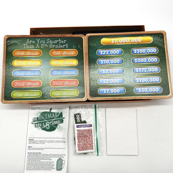 Parker Brothers Are You Smarter Than A 5th Grader Board Game Complete Ages 8+ - Picture 4 of 5